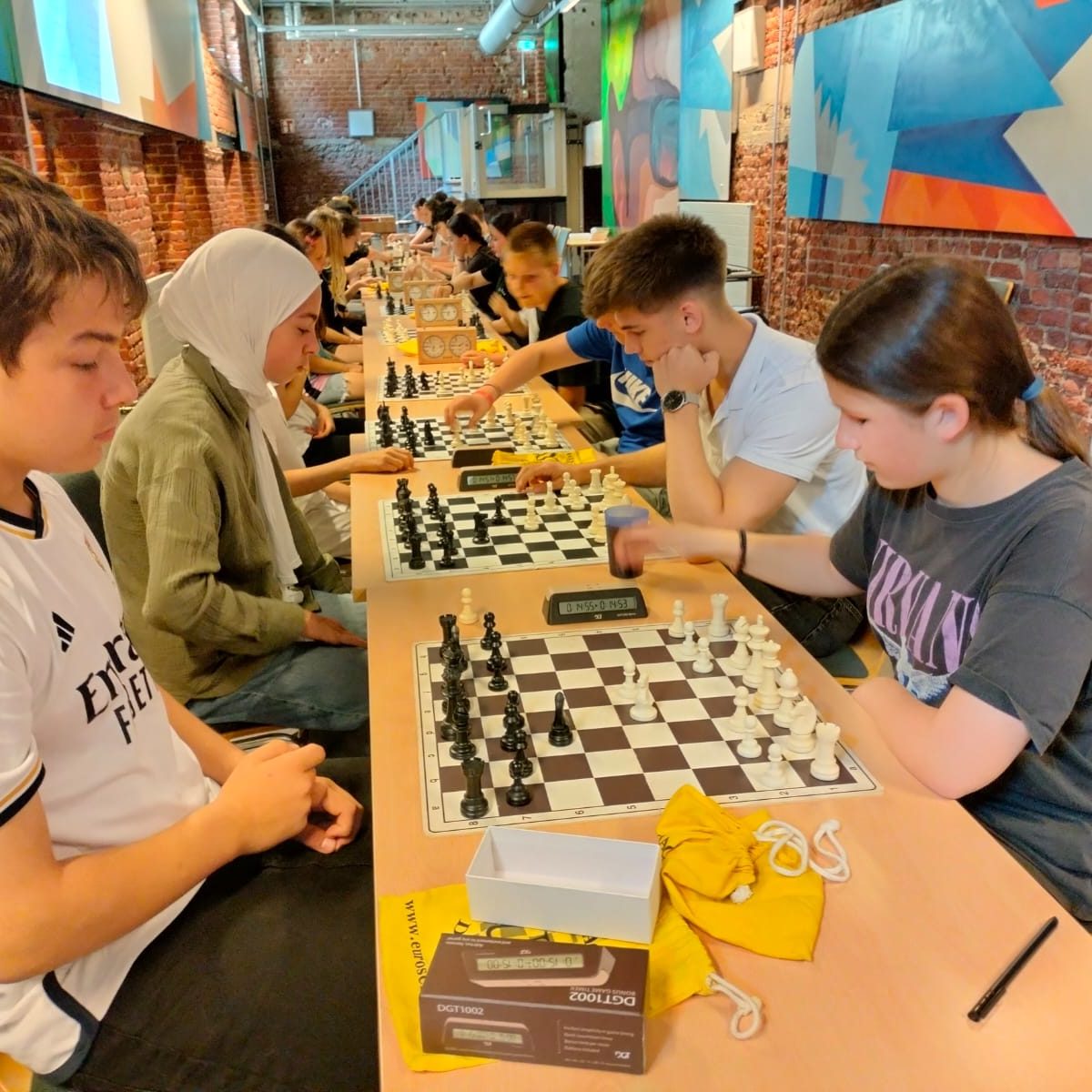 Letzte Runde des Schachturniers.